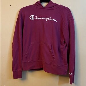 Champion Burgundy Hoodie with Logo
